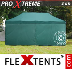 Barnum pliable PRO Xtreme Pack 3x6 m avec 6 cotés, vert